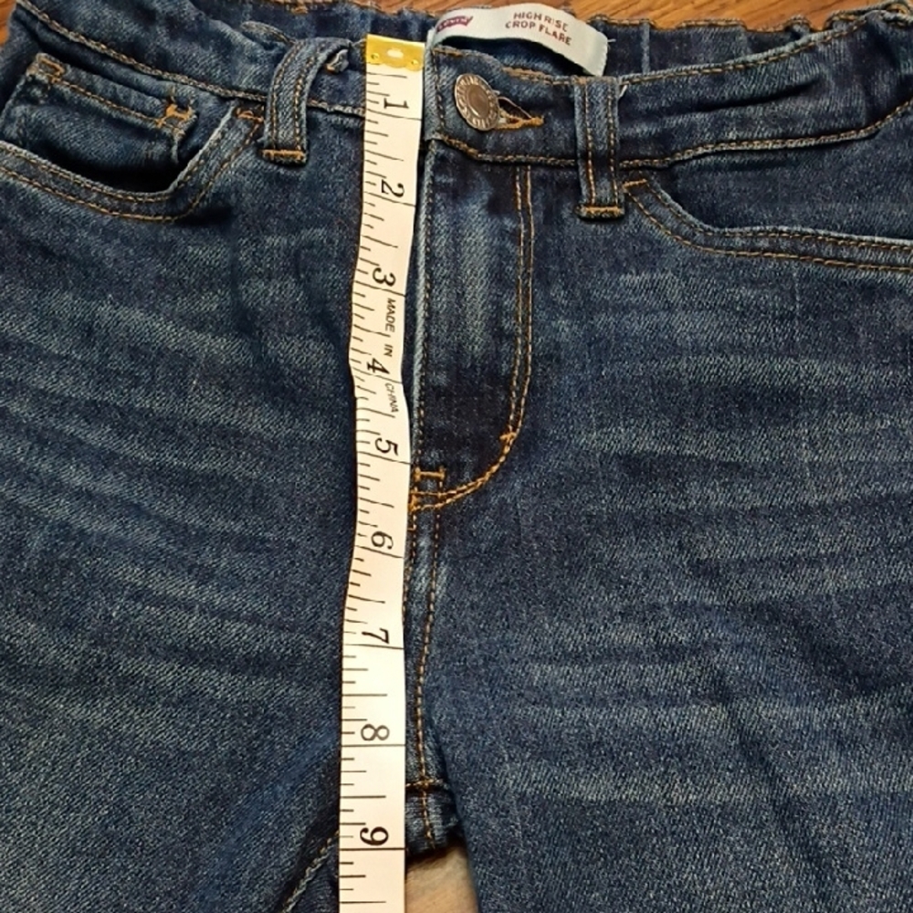 🩷Levi's Classic Blue Wide Leg Jeans Girls Size 8 - Picture 7 of 10